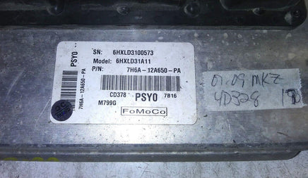 7H6A-12A650-PA ecm ecu computer 2007-2009 Lincoln MKZ **Tested** - Swan Auto
