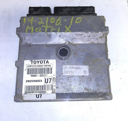 89661-02U71 ecm ecu computer 2010 Toyota Corolla - Swan Auto