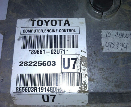 89661-02U71 ecm ecu computer 2010 Toyota Corolla - Swan Auto