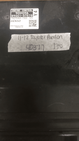 89661-07570 Toyota Avalon ecu ecm computer 2011-2012 - Swan Auto