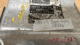 89661-0Z090 Toyota Corolla 2003-2004 ecu ecm computer - Swan Auto