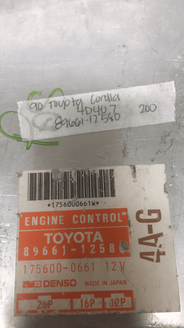 89661-12580 Toyota Corolla ecm ecu computer 1990 - Swan Auto