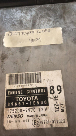 89661-1E500 ecm ecu computer 2001-2007 Toyota Corolla - Swan Auto