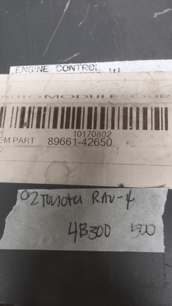 89661-42650 Toyota Rav4 Rav-4 ecu ecm computer 2002 - Swan Auto