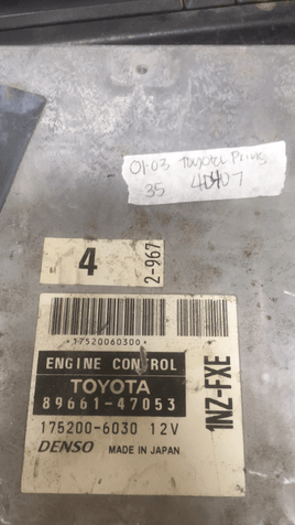 89661-47053 ecm ecu computer 2001-2003 Toyota Prius - Swan Auto