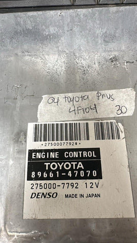 89661-47070 Toyota Prius 2004 ecu ecm computer - Swan Auto