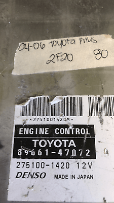 89661-47072 Toyota Prius 2004-2006 ecu ecm computer - Swan Auto