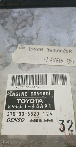 89661-48A91 Toyota Highlander 2006 ecu ecm computer - Swan Auto