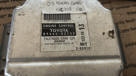 89666-02132 Toyota Corolla or Prizm 2003 ecm ecu computer - Swan Auto