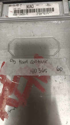 94BB-12A650-FD Ford Contour or Mystique ecm ecu computer 1995 - Swan Auto