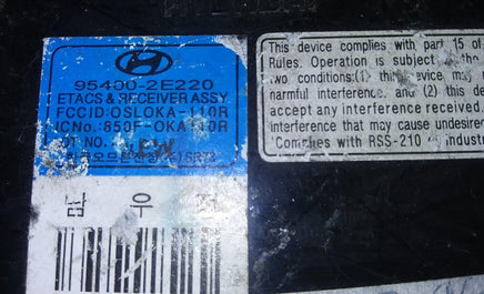 95400-2E220 ETACS module 2004-2006 Hyundai Tucson - Swan Auto