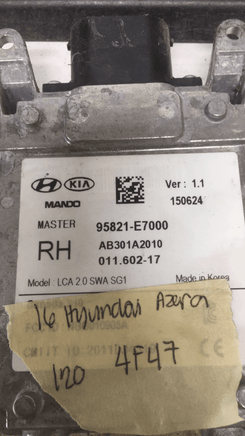 95821-E7000 Hyundai Azera 2016 Driver Assist Control Module - Swan Auto