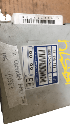 96 625 179 Chevy Aveo TCM transmission computer 2011 - Swan Auto
