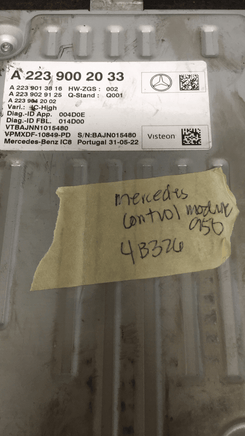 A 223 900 20 33 Mercedes-Benz control module - Swan Auto