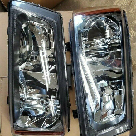 black euro headlight set fits 2003-2007 Chevy Silverado HD-JH-CS1L03-BK-AM *NEW* - Swan Auto