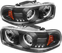 black projector headlight set fits 1999-2006 GMC Sierra 444-CDE00-CCF-BK *NEW* - Swan Auto