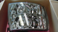 chrome projector headlight set fits 2007-2013 Chevy pickup 444-CS07-HL-C *NEW* - Swan Auto