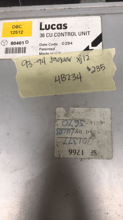 DBC 12512 Jaguar XJ12 2 PA Engine control module 1993-1994 - Swan Auto