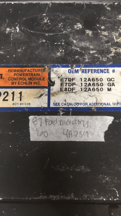 E7DF 12A650 GC Ford Taurus or Mercury Sable ecm ecu computer 1987 - Swan Auto