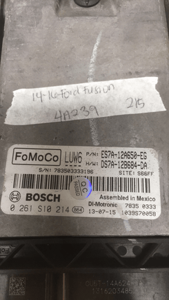 ES7A-12A650-EG ecm ecu computer 2014-2016 Ford Fusion **Tested** - Swan Auto