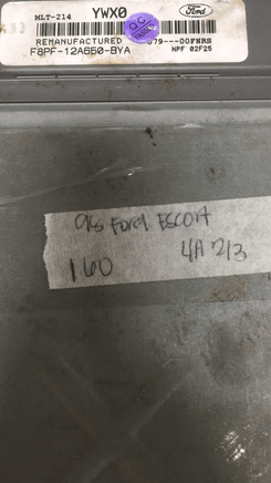 F8PF-12A650-BYA Ford Escort ecu ecm computer 1998 **TESTED** - Swan Auto